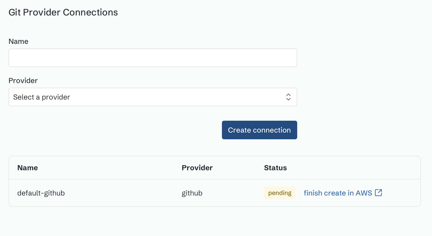 Pending Connection